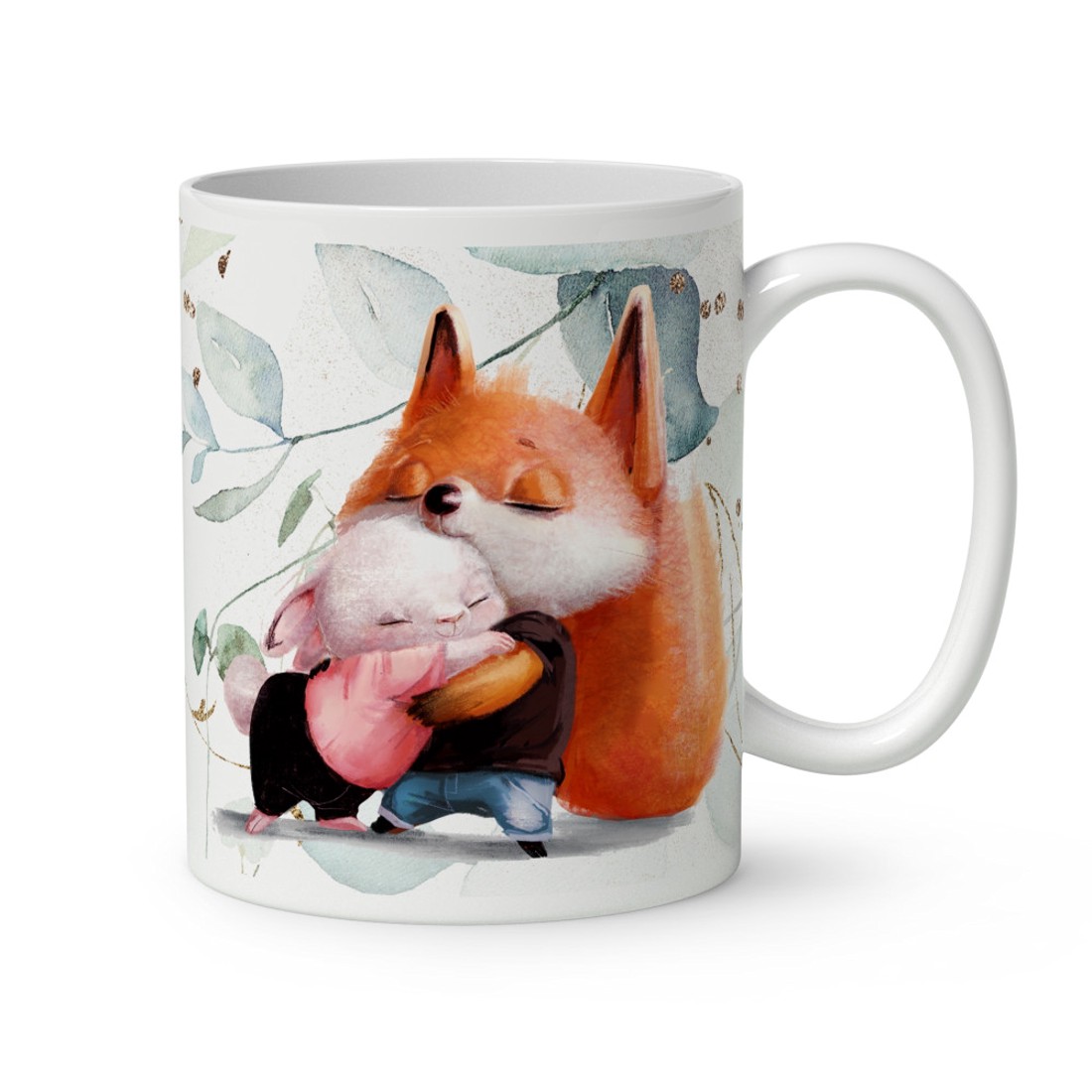 Kérd a neveddel - Nyuszi és Róka mintás bögre - otthon & életmód - konyhafelszerelés, tálalás - tálalás - bögre & csésze - Meska.hu