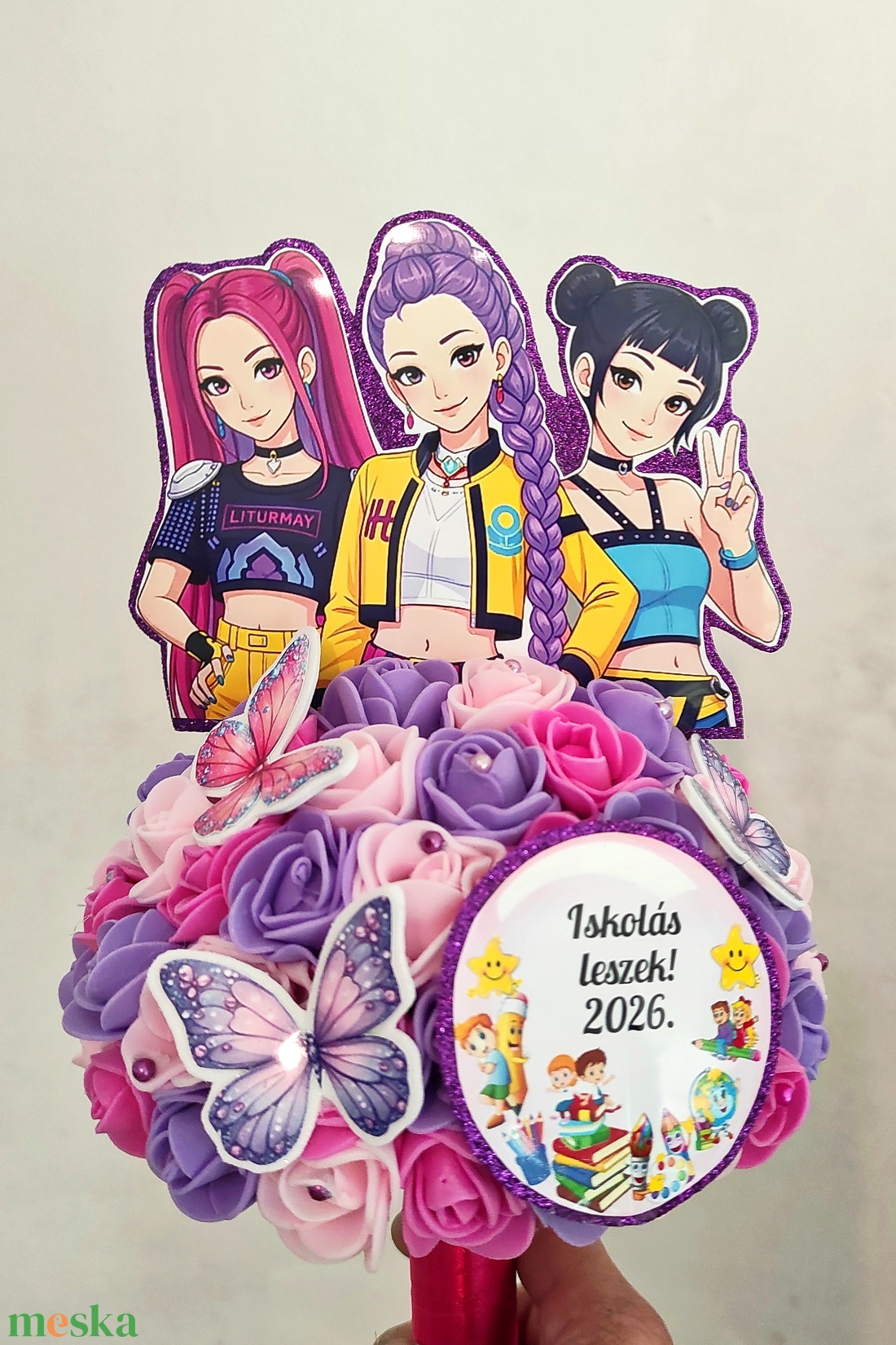 K-pop ballagási csokor - otthon & életmód - virágdekoráció - virágok - virágcsokor - Meska.hu