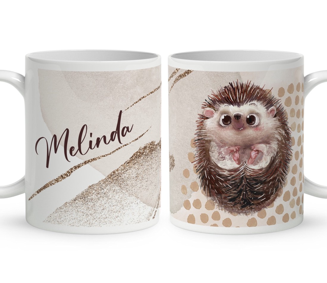 Kérd a neveddel - Cuki süni mintás bögre - otthon & életmód - konyhafelszerelés, tálalás - tálalás - bögre & csésze - Meska.hu