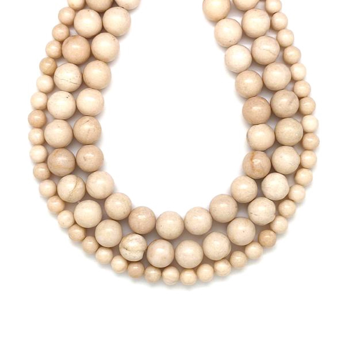 Márvány krém golyó 8mm  ékszerkészítő alapanyag (füzér) - kellékek & szerszámok - ásvány alapanyag - ásványfüzér - Meska.hu