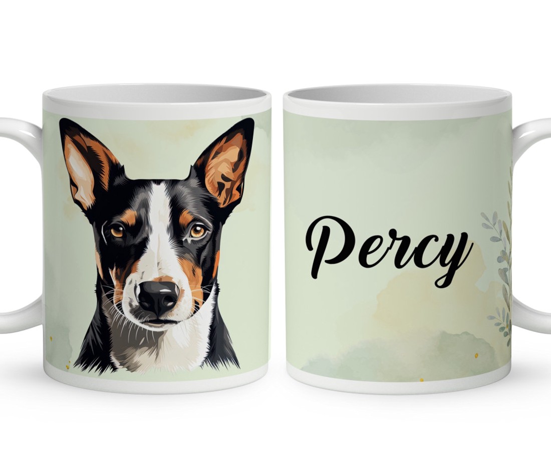 Névvel kérhető - Trikolor Basenji portré mintás bögre - otthon & életmód - konyhafelszerelés, tálalás - tálalás - bögre & csésze - Meska.hu