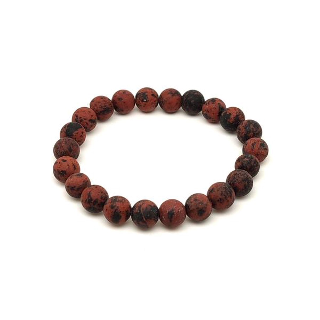 Obszidián mahagóni matt ásvány karkötő golyós 8mm - ékszer - karkötő - ásványkarkötő - Meska.hu
