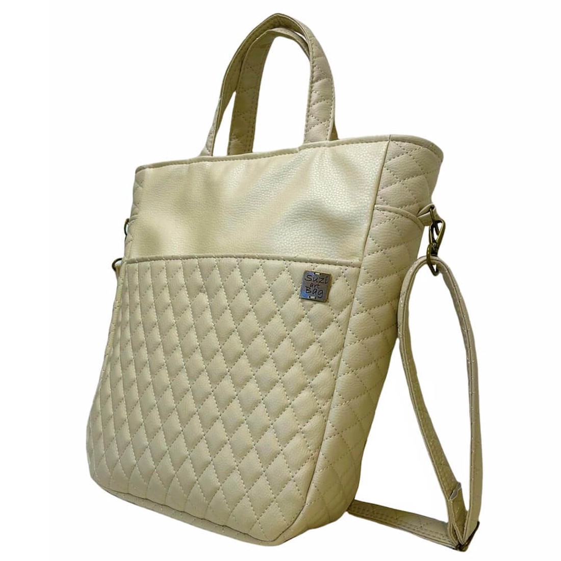 SuziartBag Drapp steppelt kisfüles kenguru táska - táska & tok - kézitáska & válltáska - válltáska - Meska.hu