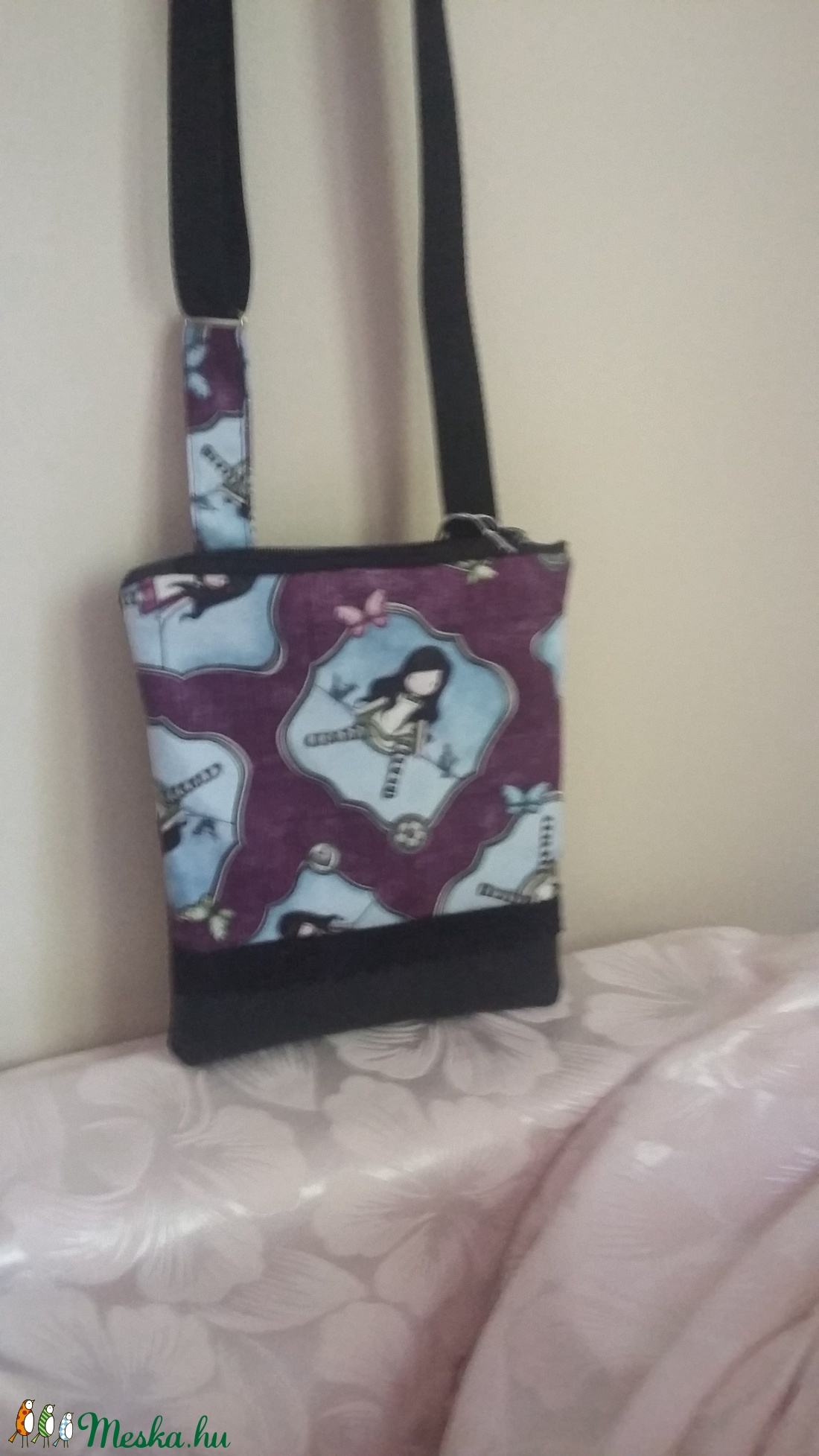 Oldaltáska Santoro mintával - táska & tok - kézitáska & válltáska - válltáska - Meska.hu