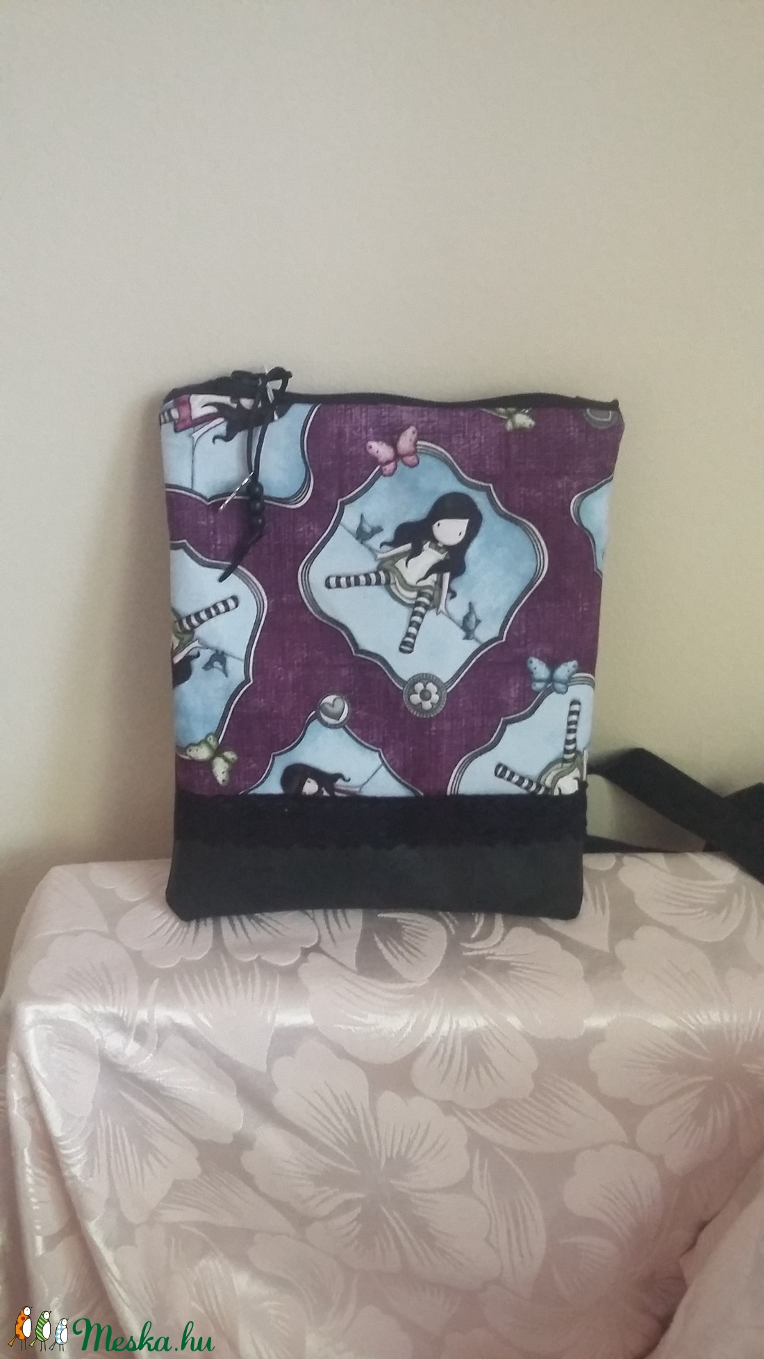 Oldaltáska Santoro mintával - táska & tok - kézitáska & válltáska - válltáska - Meska.hu