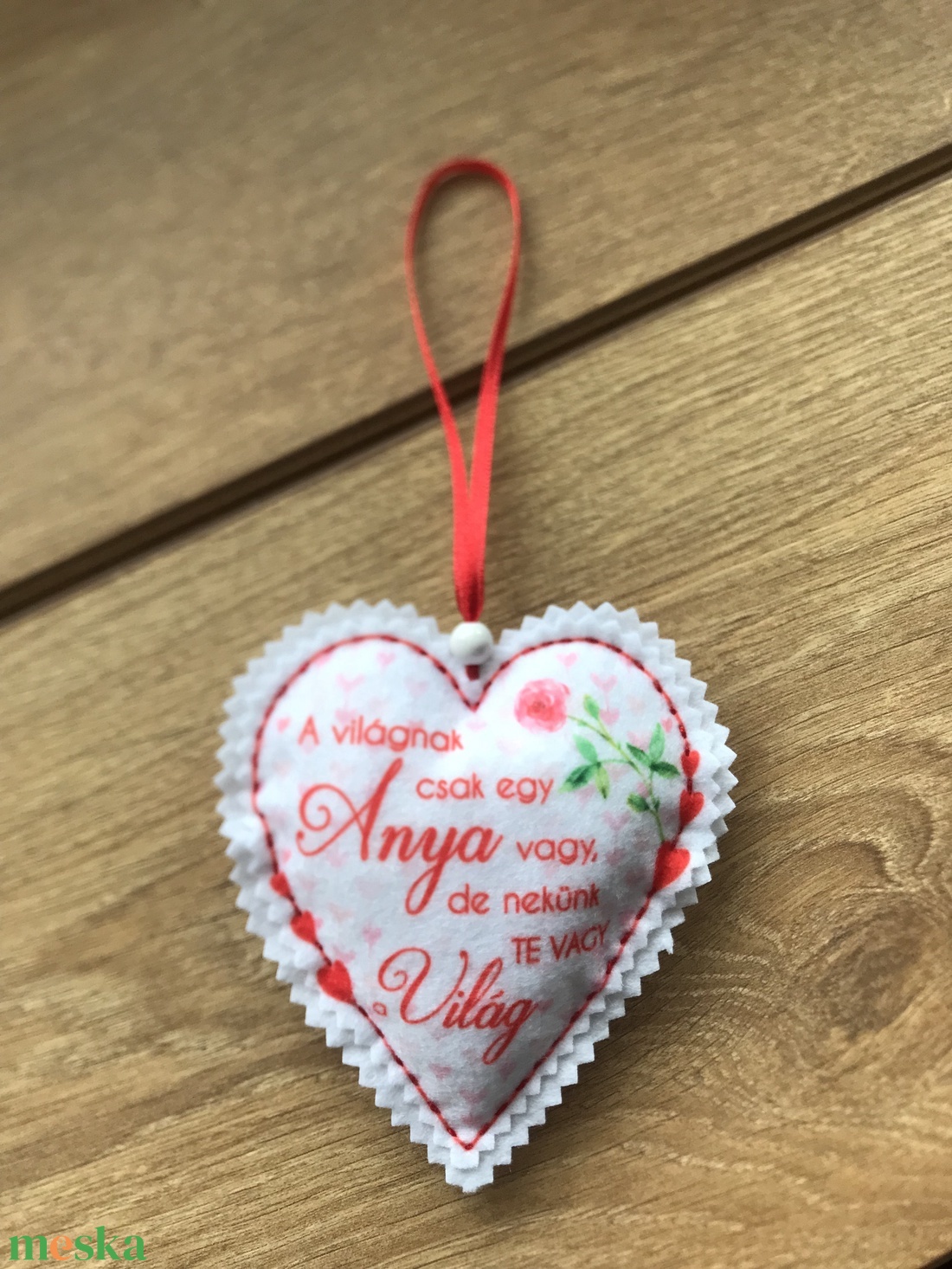 Anyák napi szívecske - otthon & életmód - dekoráció - asztal és polc dekoráció - asztaldísz - Meska.hu