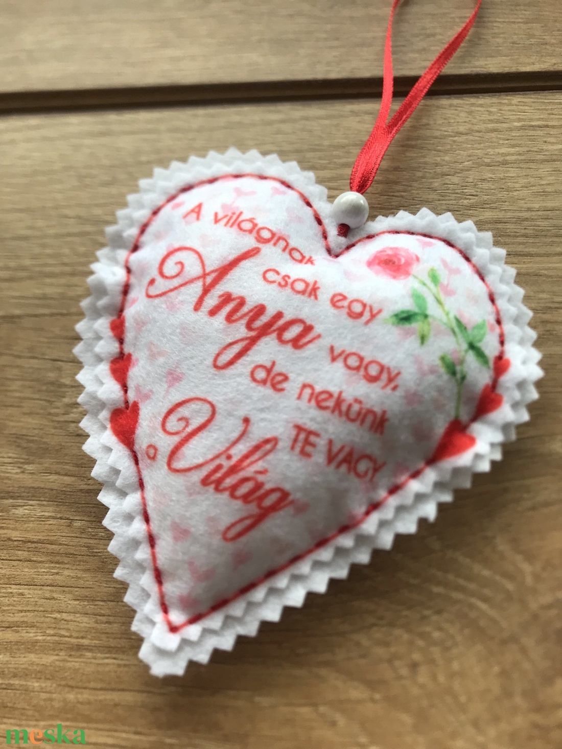 Anyák napi szívecske - otthon & életmód - dekoráció - asztal és polc dekoráció - asztaldísz - Meska.hu