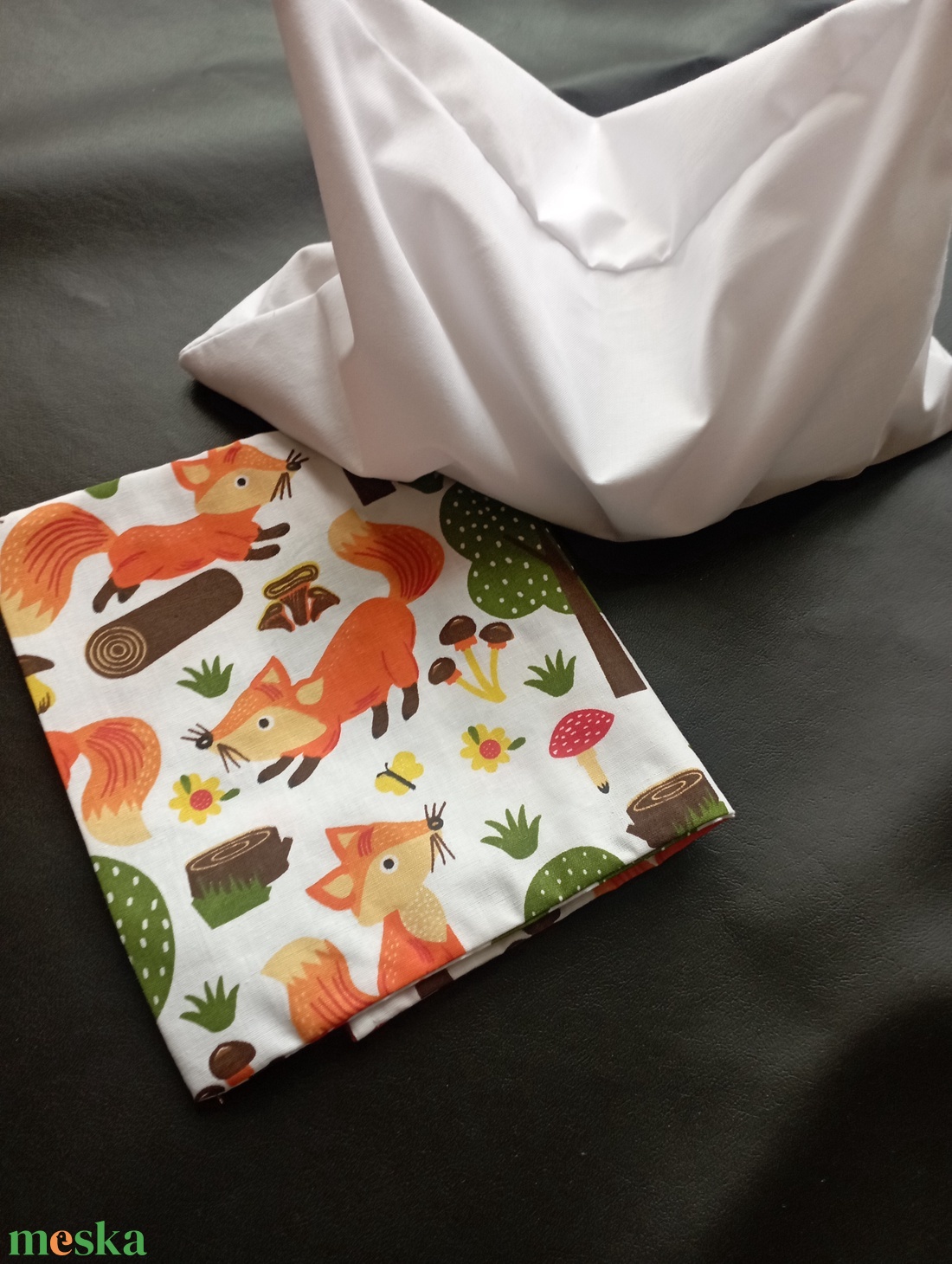 Sópárna rókás huzattal - otthon & életmód - babaszoba, gyerekszoba - gyerek díszpárna - Meska.hu