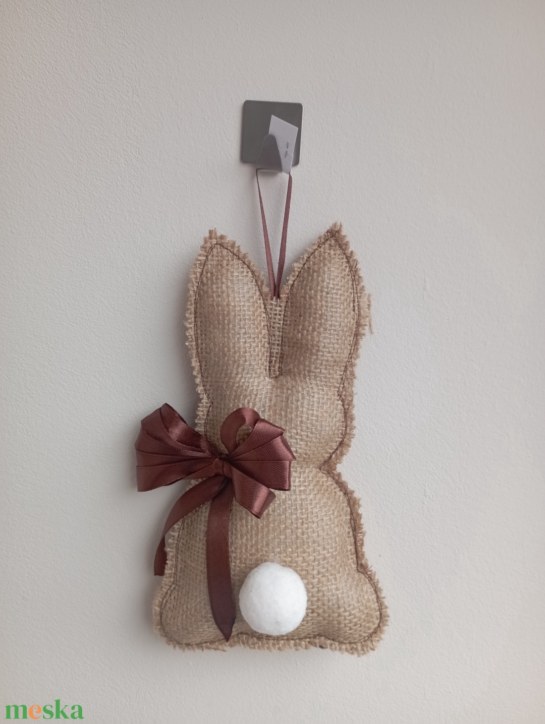 Zsákvászon nyuszkó - otthon & életmód - dekoráció - ajtó- és ablak dekoráció - ajtódísz & kopogtató - Meska.hu