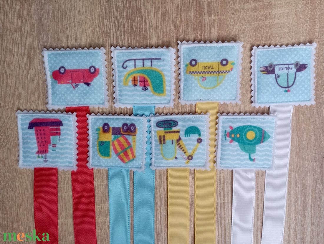 Munkagépes könyvjelzők 8dbos szett 3 - könyv & zene - könyvjelző - Meska.hu