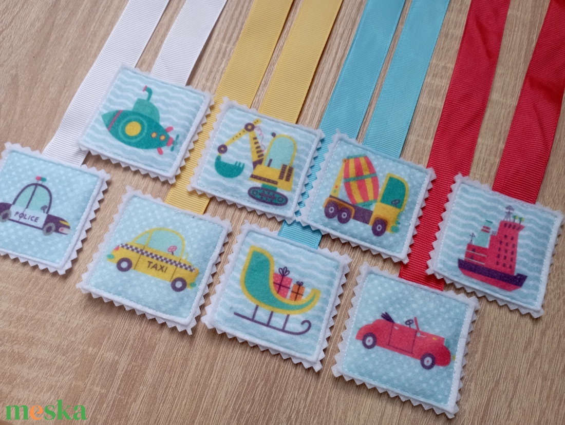 Munkagépes könyvjelzők 8dbos szett 3 - könyv & zene - könyvjelző - Meska.hu