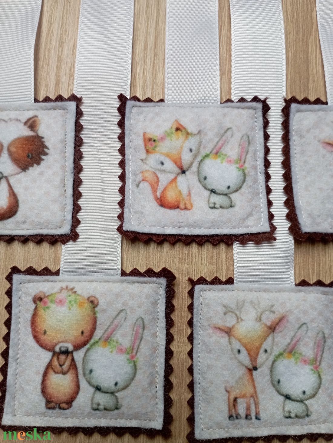 Szalagos könyvjelző az erdő állatai 6db.  1 - könyv & zene - könyvjelző - Meska.hu