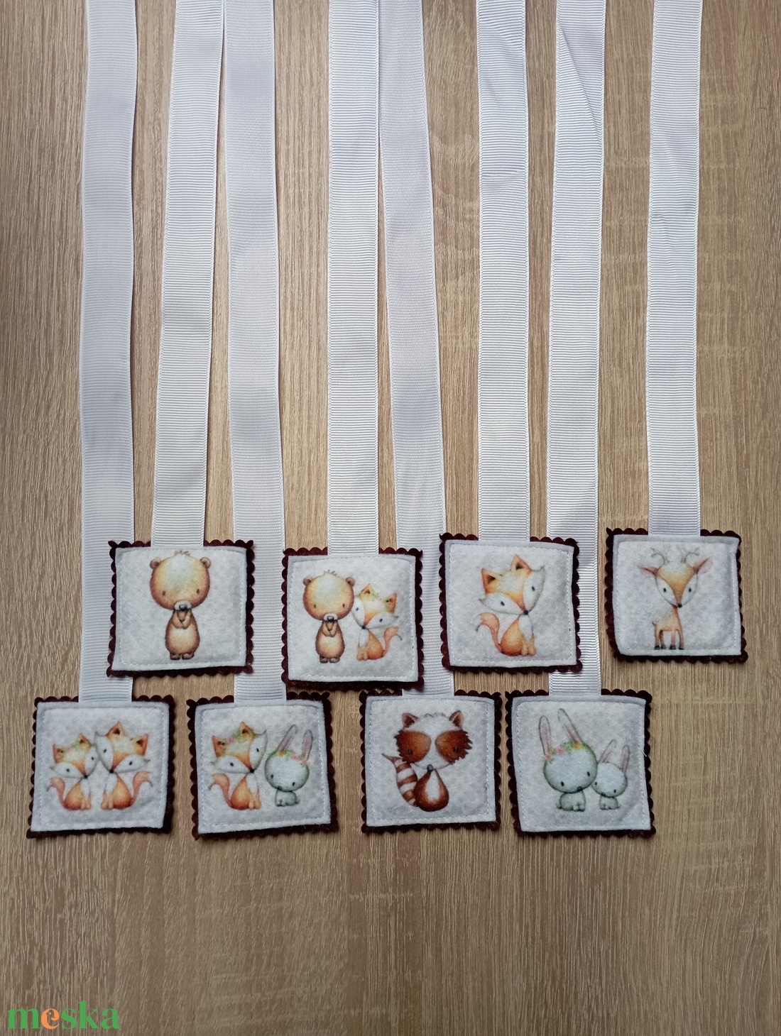 Szalagos könyvjelző az erdő állatai 8db.  3 - könyv & zene - könyvjelző - Meska.hu