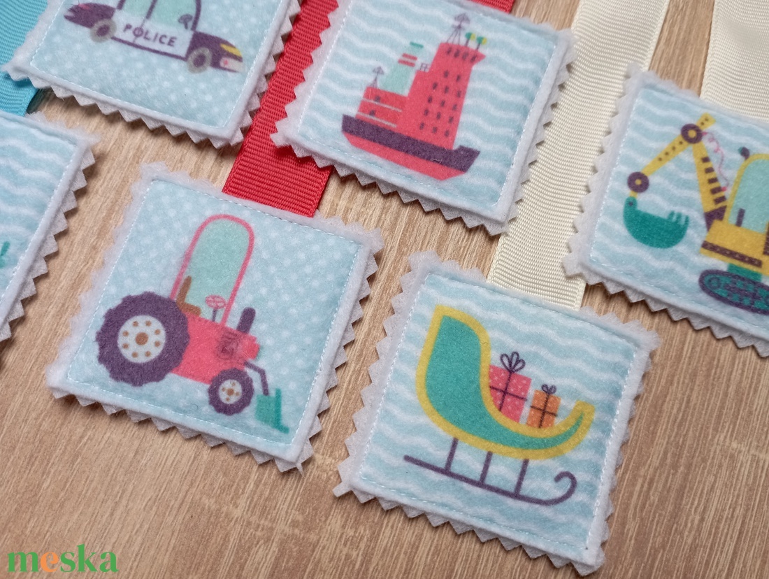 Színes szalagos könyvjelzők 6db járműves 11 - könyv & zene - könyvjelző - Meska.hu