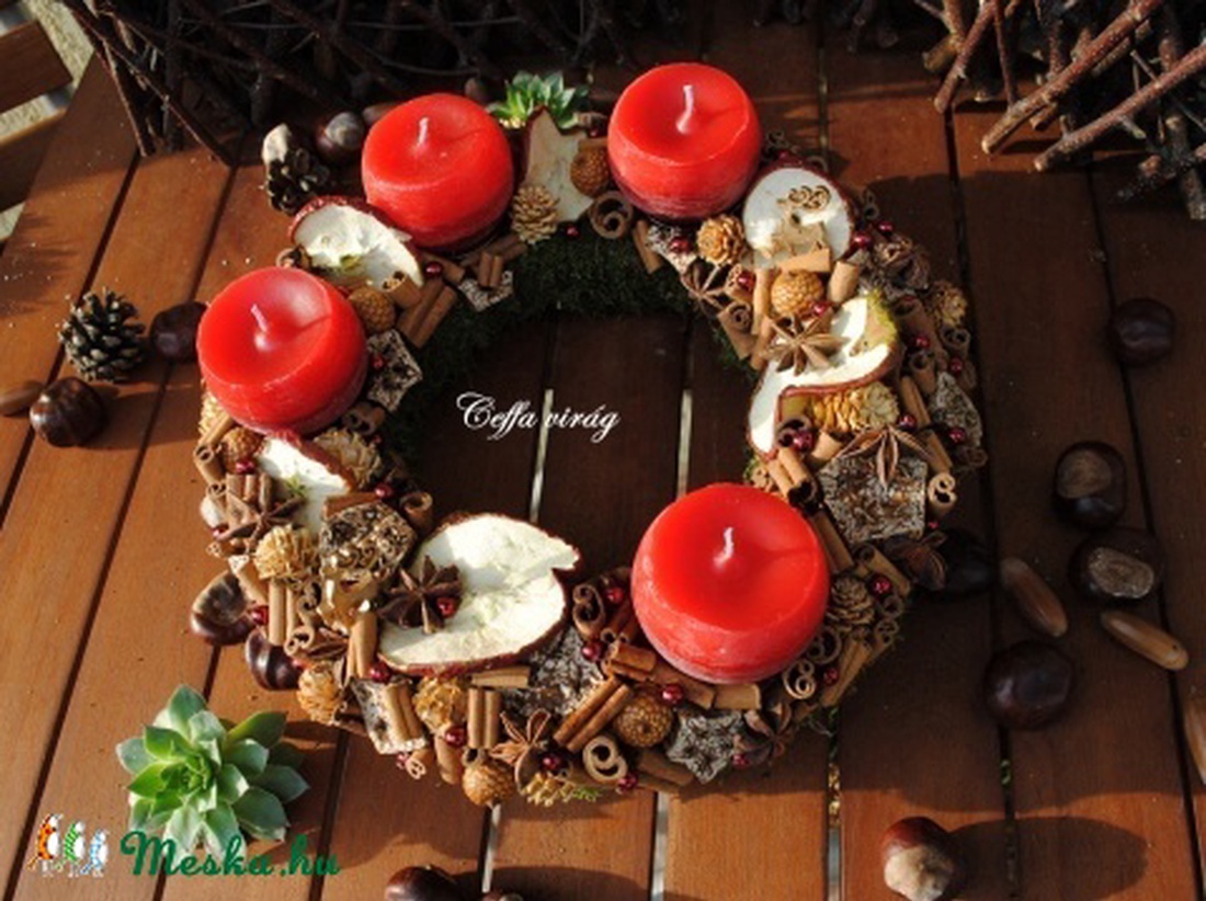 RENDELHETŐ !!! Keleties adventi koszorú, mohaalapon  -  - Meska.hu