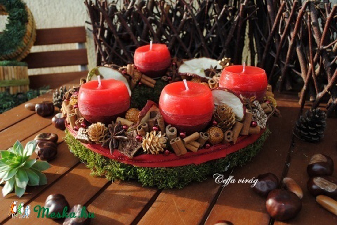 RENDELHETŐ !!! Keleties adventi koszorú, mohaalapon  -  - Meska.hu