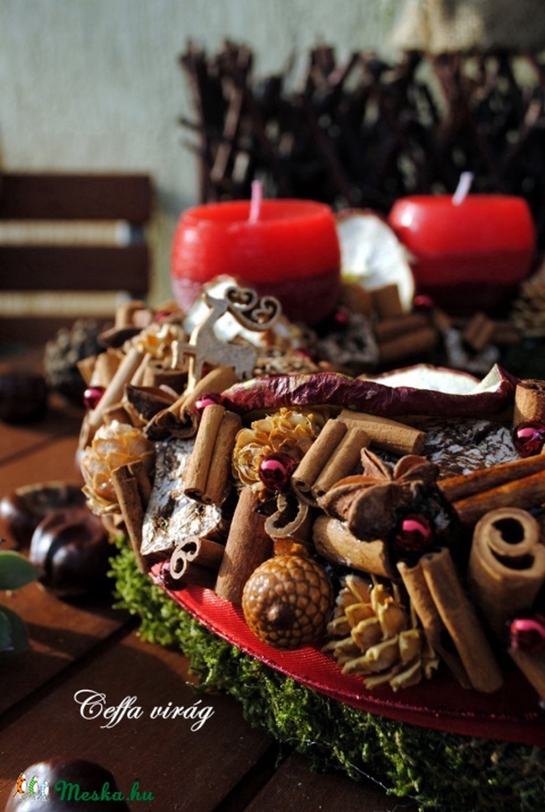 RENDELHETŐ !!! Keleties adventi koszorú, mohaalapon  -  - Meska.hu