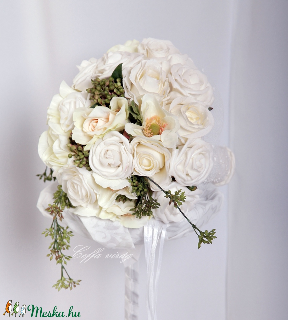  Vintage hangulat menyasszonyi csokor -  - Meska.hu