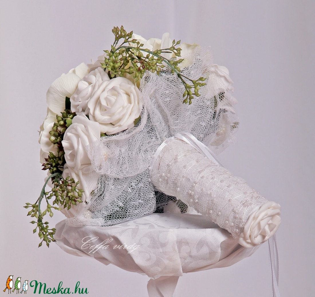  Vintage hangulat menyasszonyi csokor -  - Meska.hu
