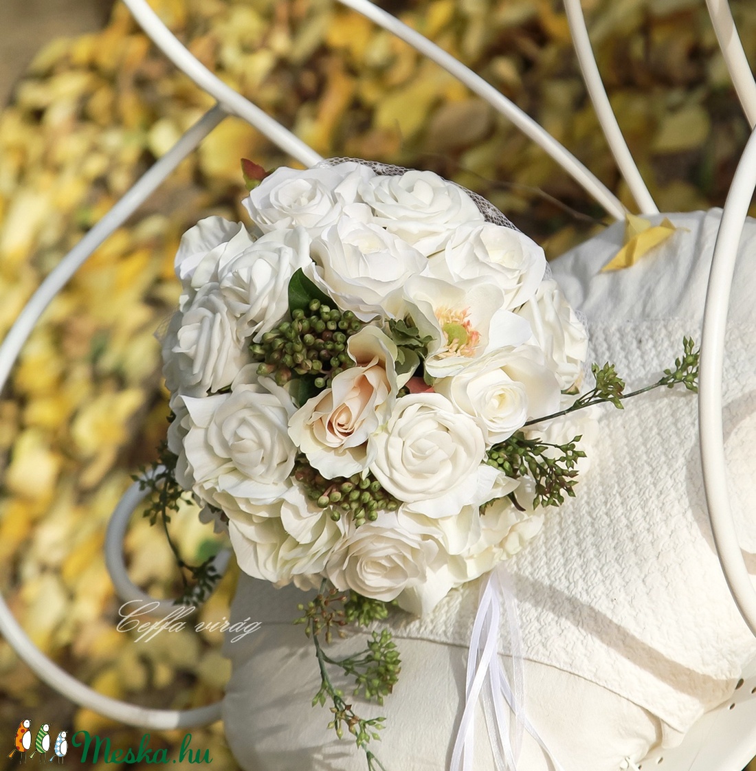  Vintage hangulat menyasszonyi csokor -  - Meska.hu