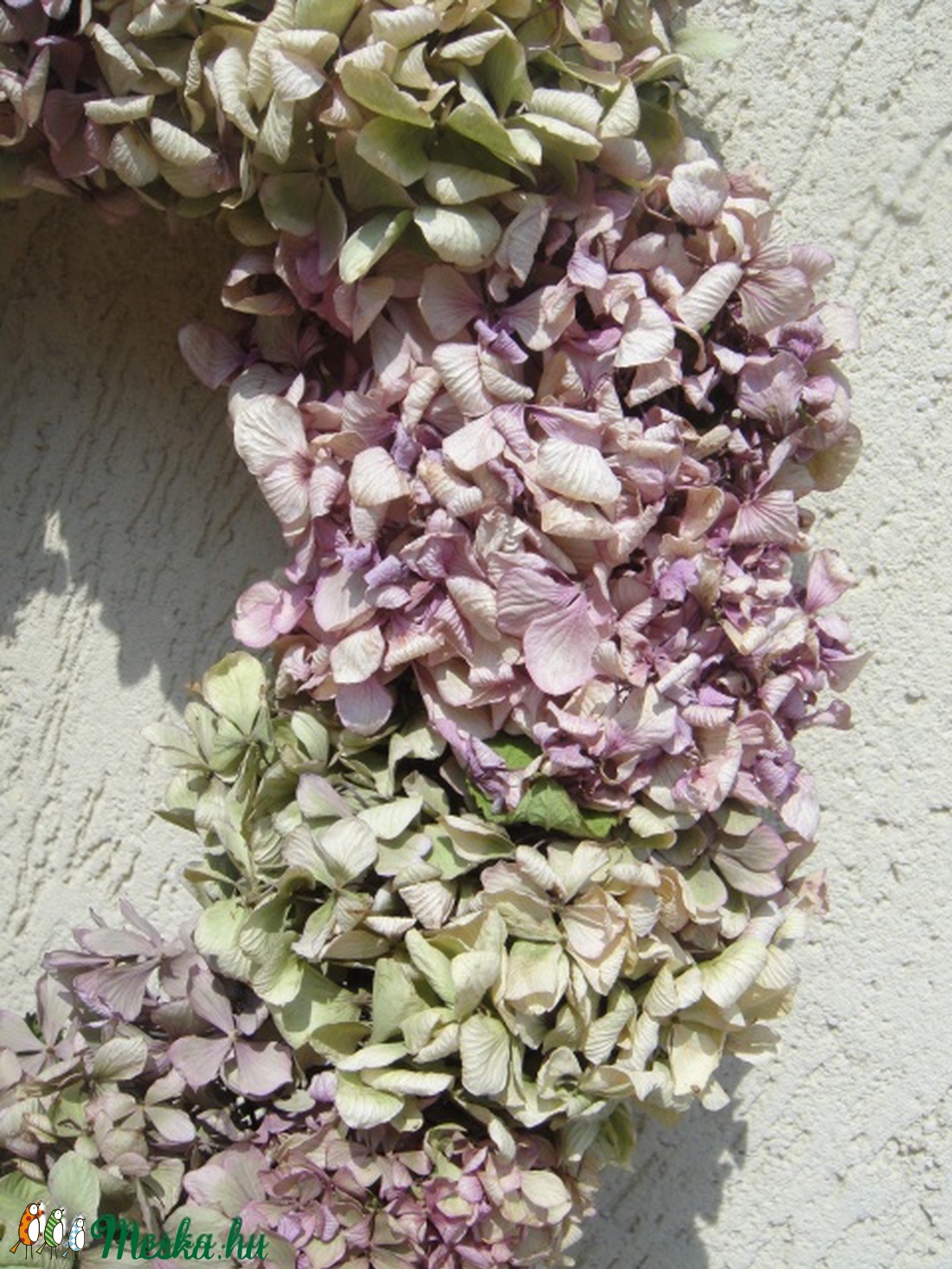Száraz hortenzia koszorú -  - Meska.hu