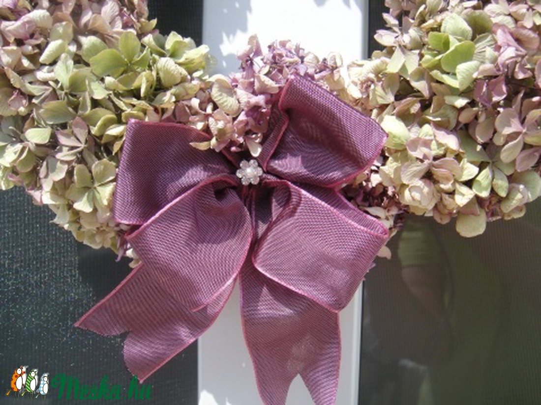 Száraz hortenzia koszorú -  - Meska.hu