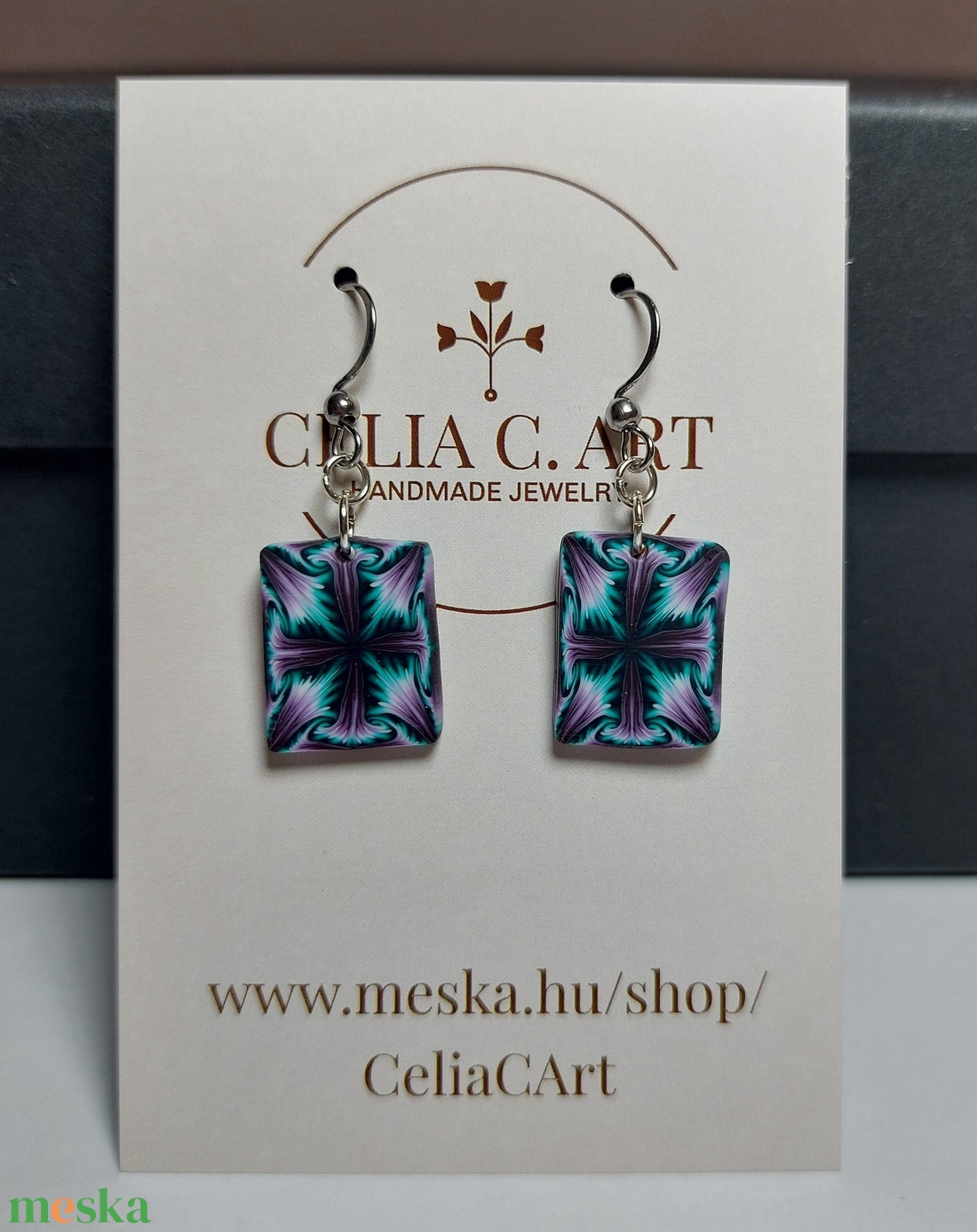 Mintás fülbevaló - ékszer - fülbevaló - lógó fülbevaló - Meska.hu