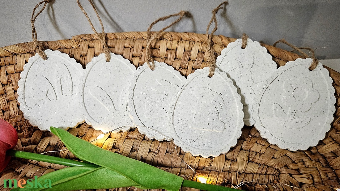 Elegáns beton vagy kerámia tojás  - otthon & életmód - dekoráció - dísztárgy - Meska.hu