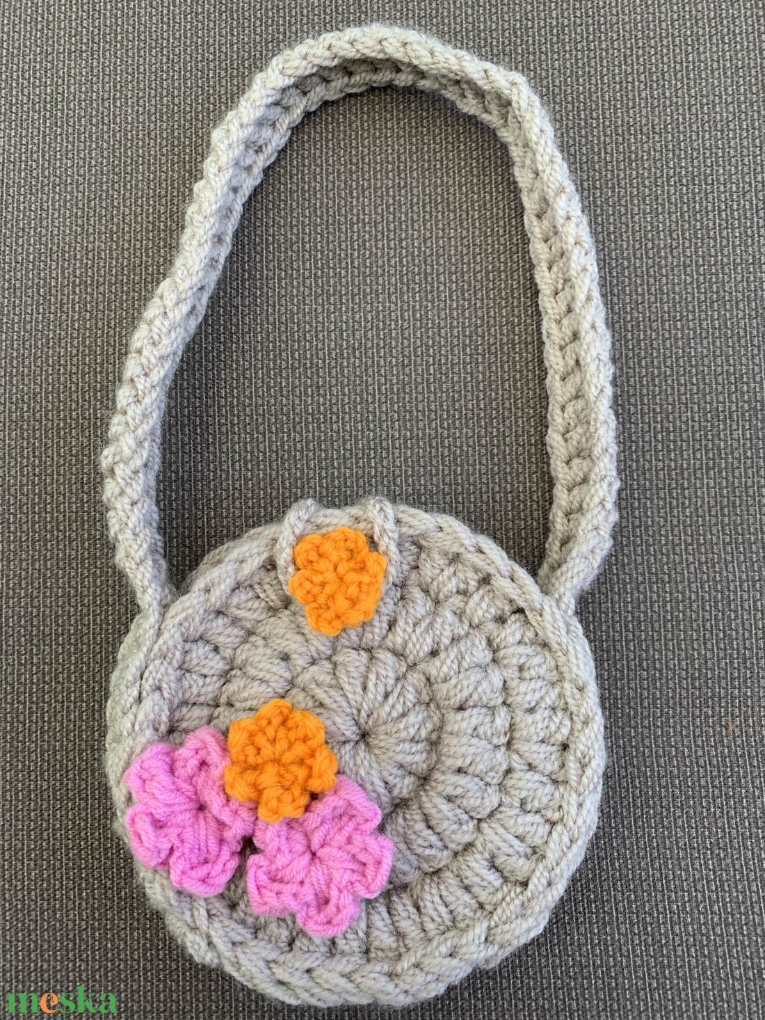Táska. Horgolt Kislány táska színes virágokkal díszítve  eladó - táska & tok - kézitáska & válltáska - belső rendező - Meska.hu