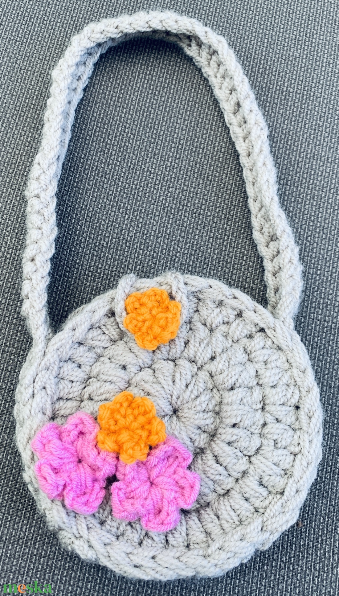 Táska. Horgolt Kislány táska színes virágokkal díszítve  eladó - táska & tok - kézitáska & válltáska - belső rendező - Meska.hu