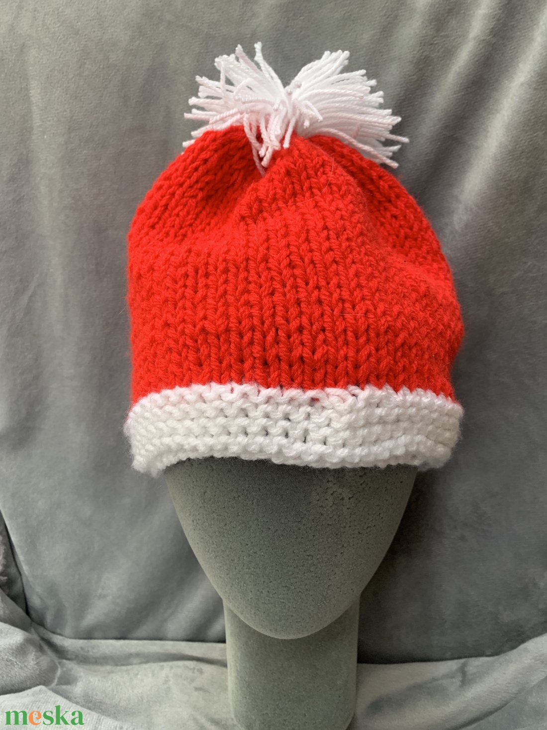 Sapka  piros kézi  készítésű gyerek  sapka  fehér  pompommal eladó  - ruha & divat - sál, sapka, kendő - kesztyű - Meska.hu Sapka  piros kézi  készítésű gyerek  sapka  fehér  pompommal eladó  - ruha & divat - sál, sapka, kendő - kesztyű - Meska.hu