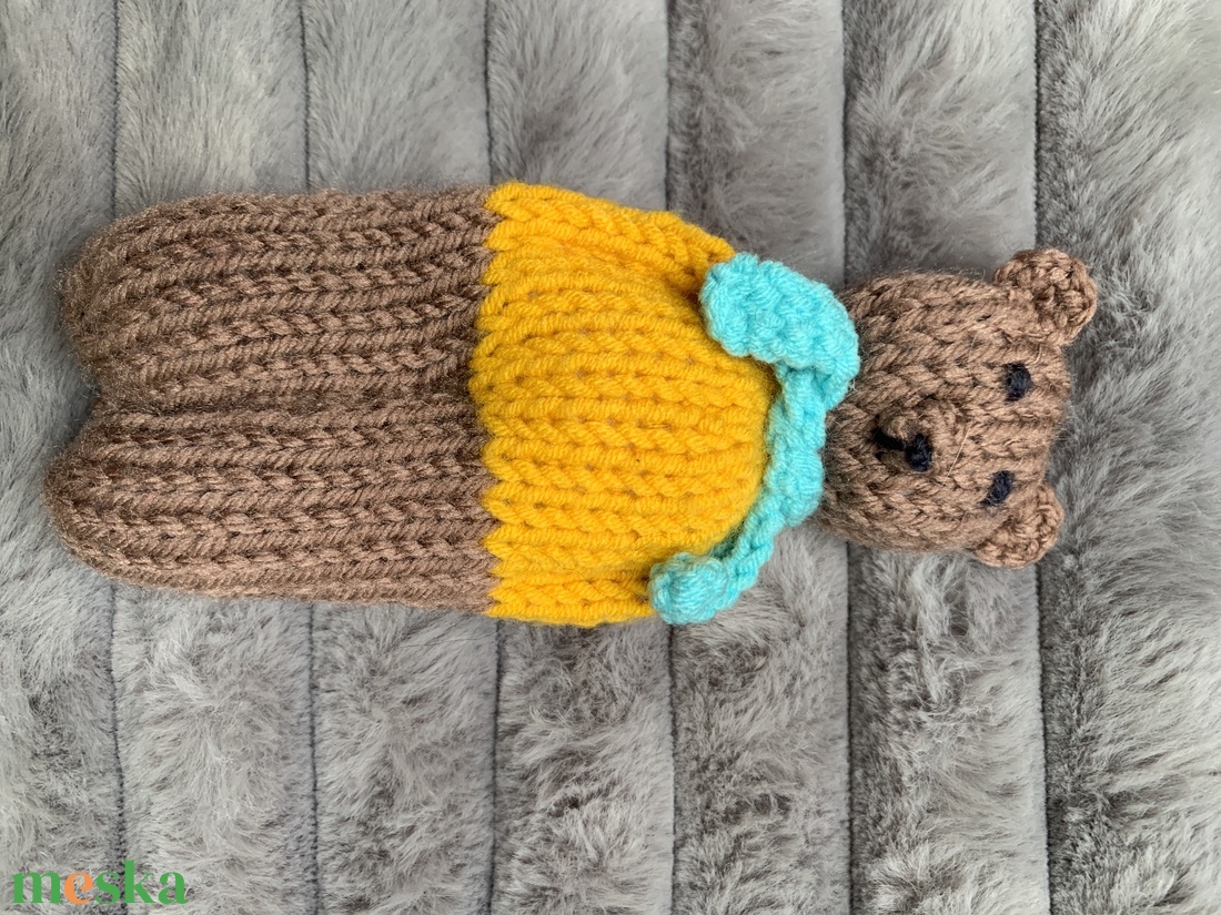 Maci  kézi kötésű  gyerek játék  - baba - mama - baba játékok - babakocka - Meska.hu
