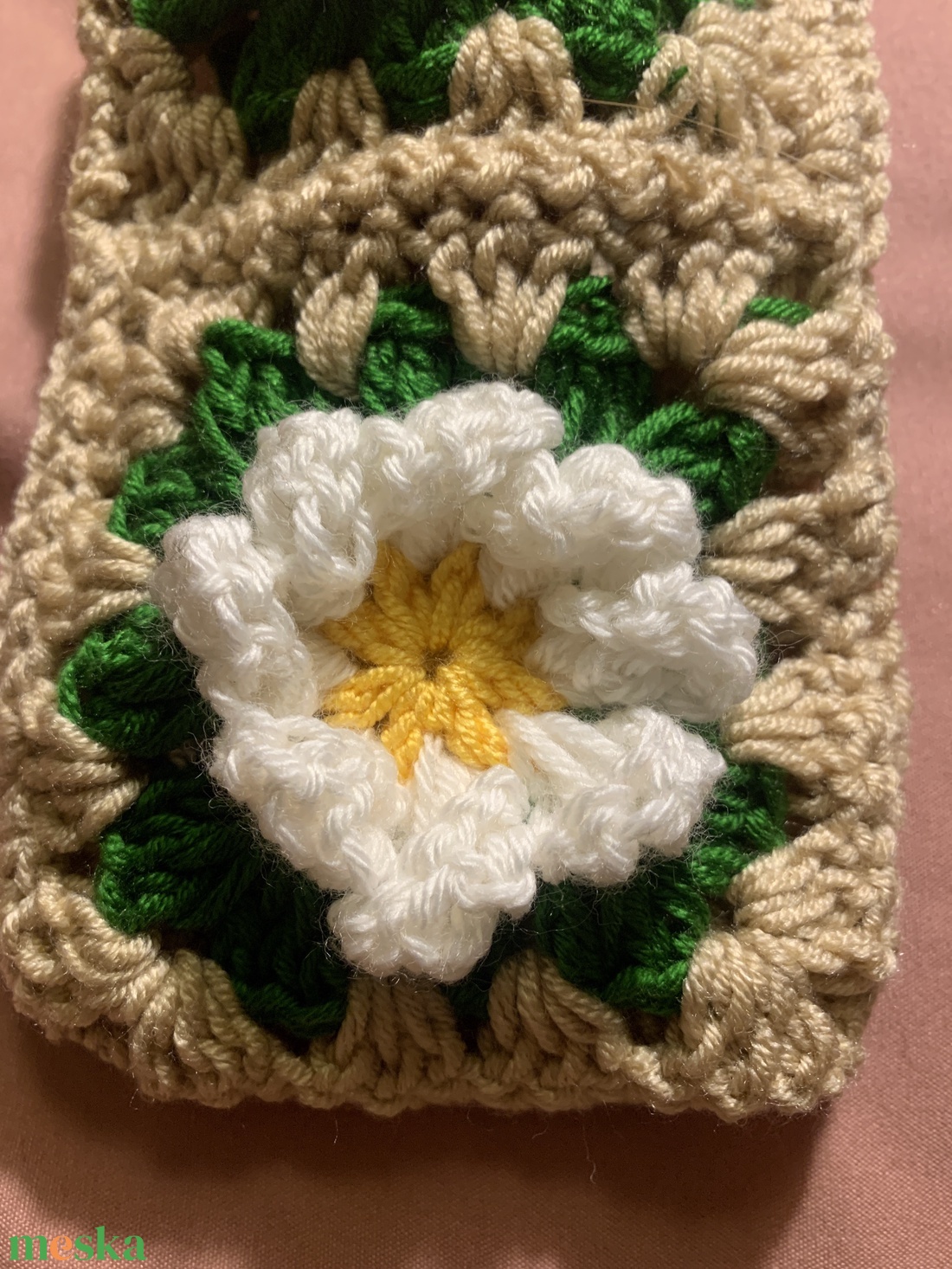 Szemüveg tok, mobil tok, ezsz tartó horholt fehér  virággal eladó  - táska & tok - pénztárca & más tok - szemüvegtok - Meska.hu