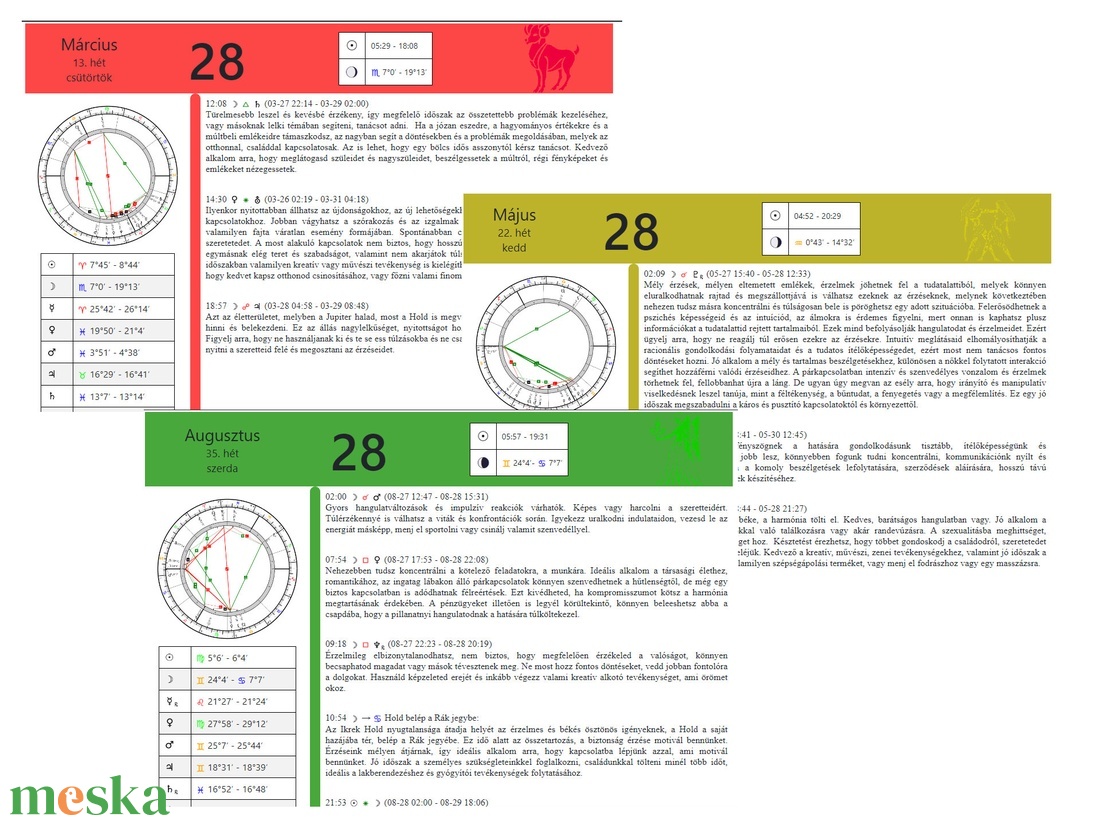 Tranzit 365  Asztronaptár Szöveges Magyarázatokkal, Érthetően (2024 évre) PDF - könyv & zene - könyv - Meska.hu