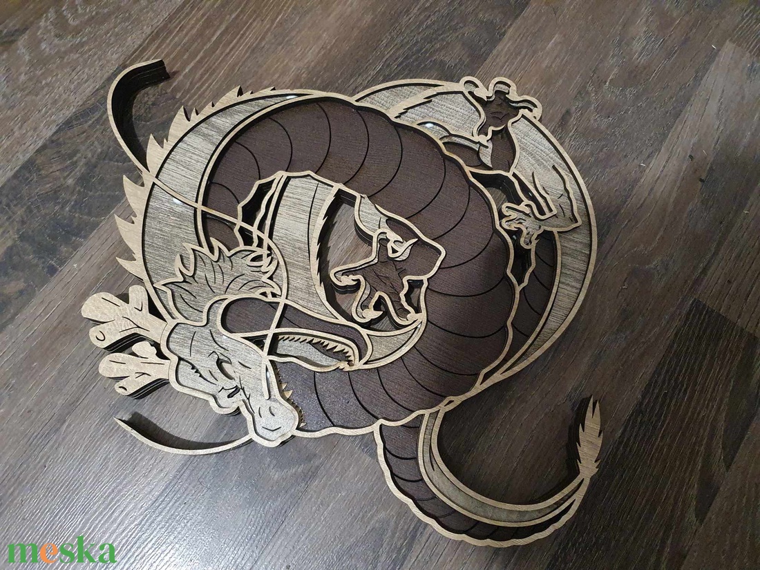 dragonball shenron,asztali kép 3d hatású - otthon & életmód - dekoráció - kép & falikép - 3d képek - Meska.hu