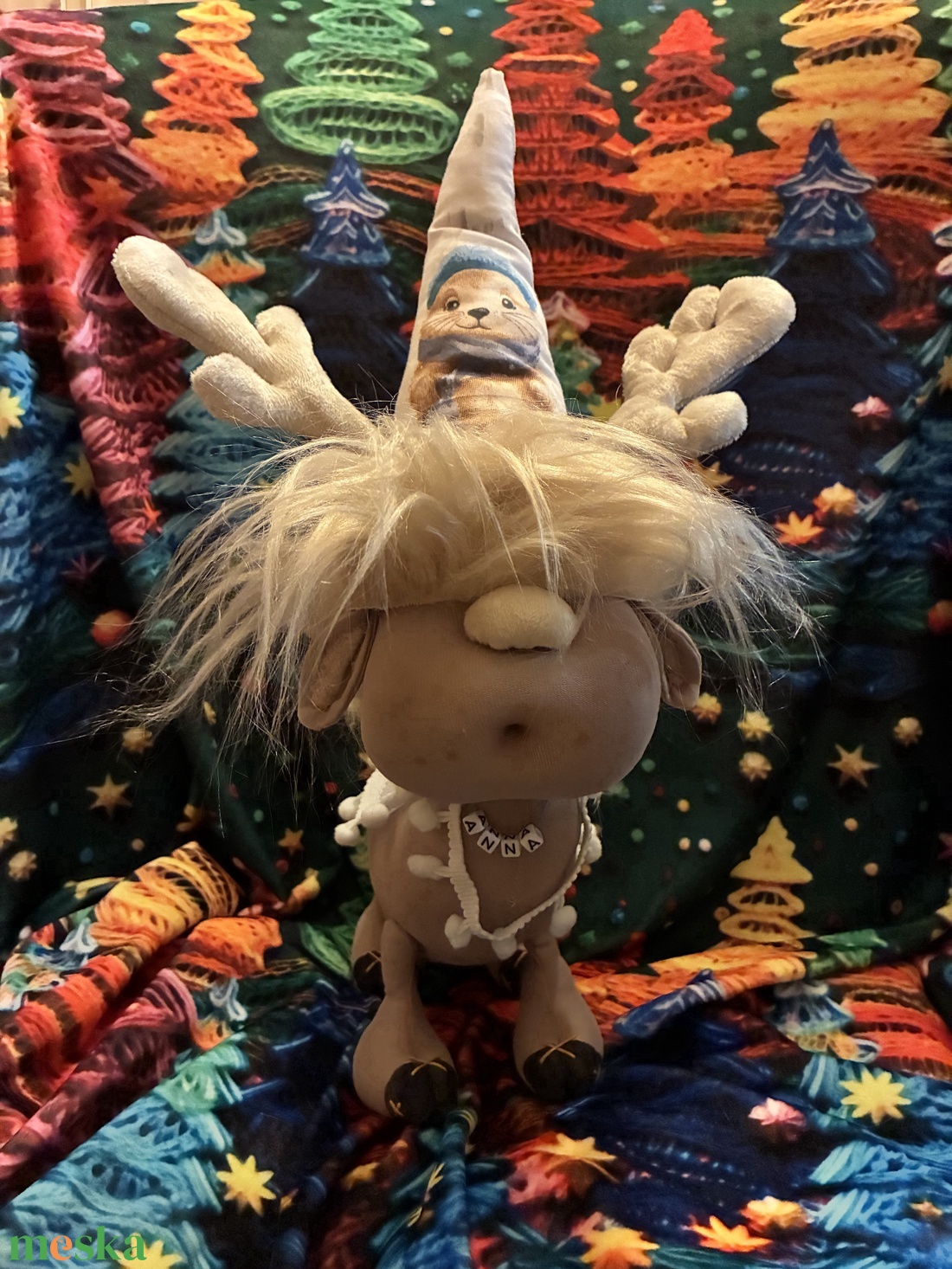 Bamba szarvaska - karácsony - karácsonyi lakásdekoráció - karácsonyfadíszek - Meska.hu