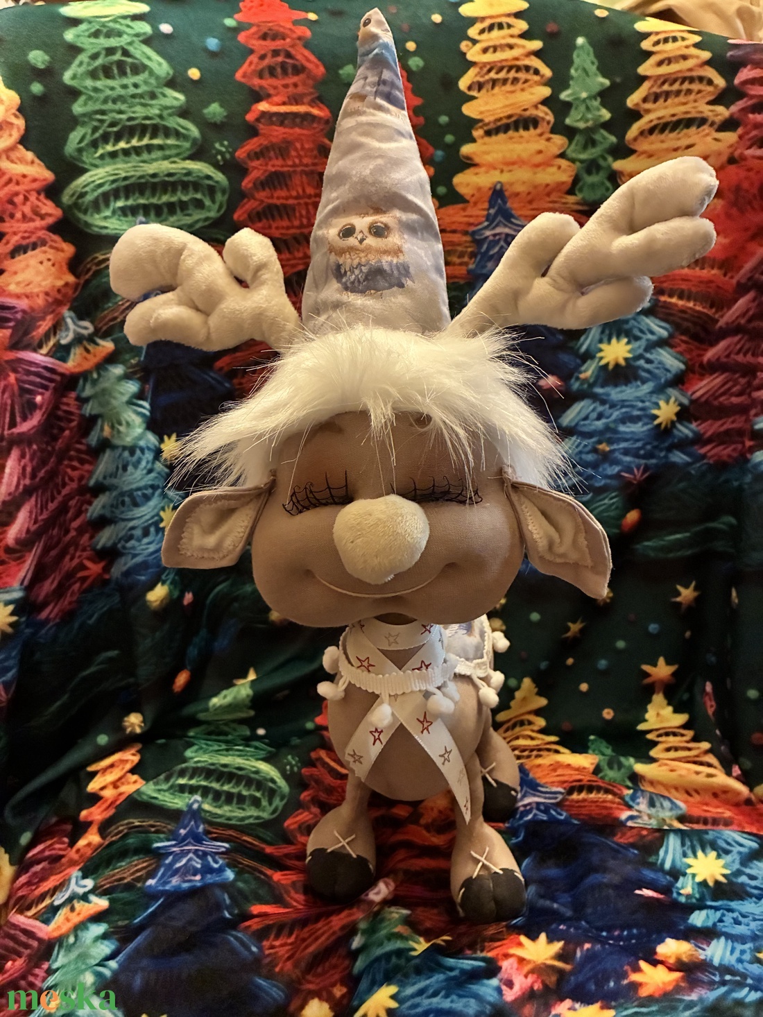 Karácsonyi Szarvas - karácsony - karácsonyi lakásdekoráció - karácsonyi lakásdíszek - Meska.hu