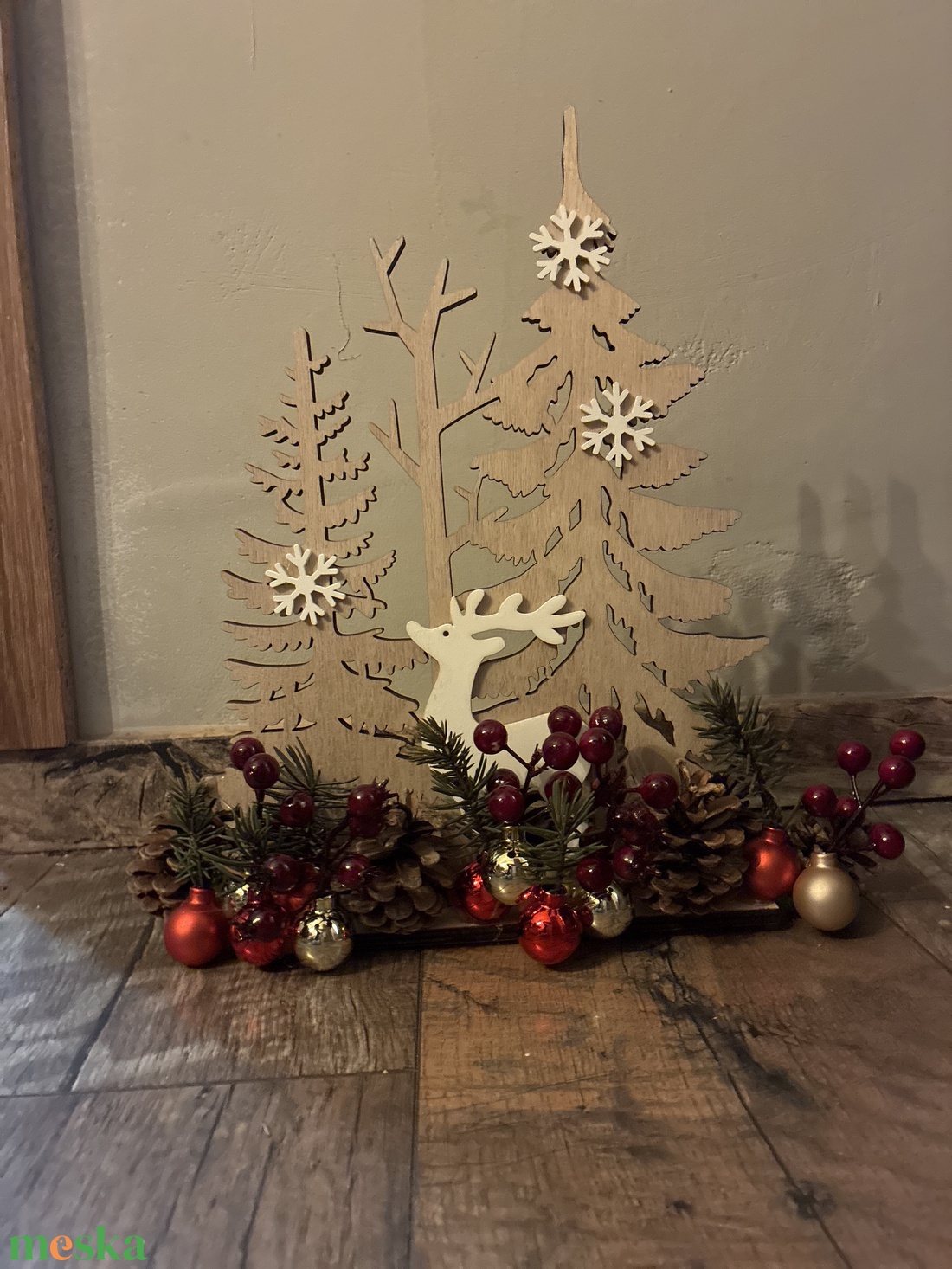 Karácsonyi asztaldisz - karácsony - adventi díszek - adventi asztaldísz - Meska.hu