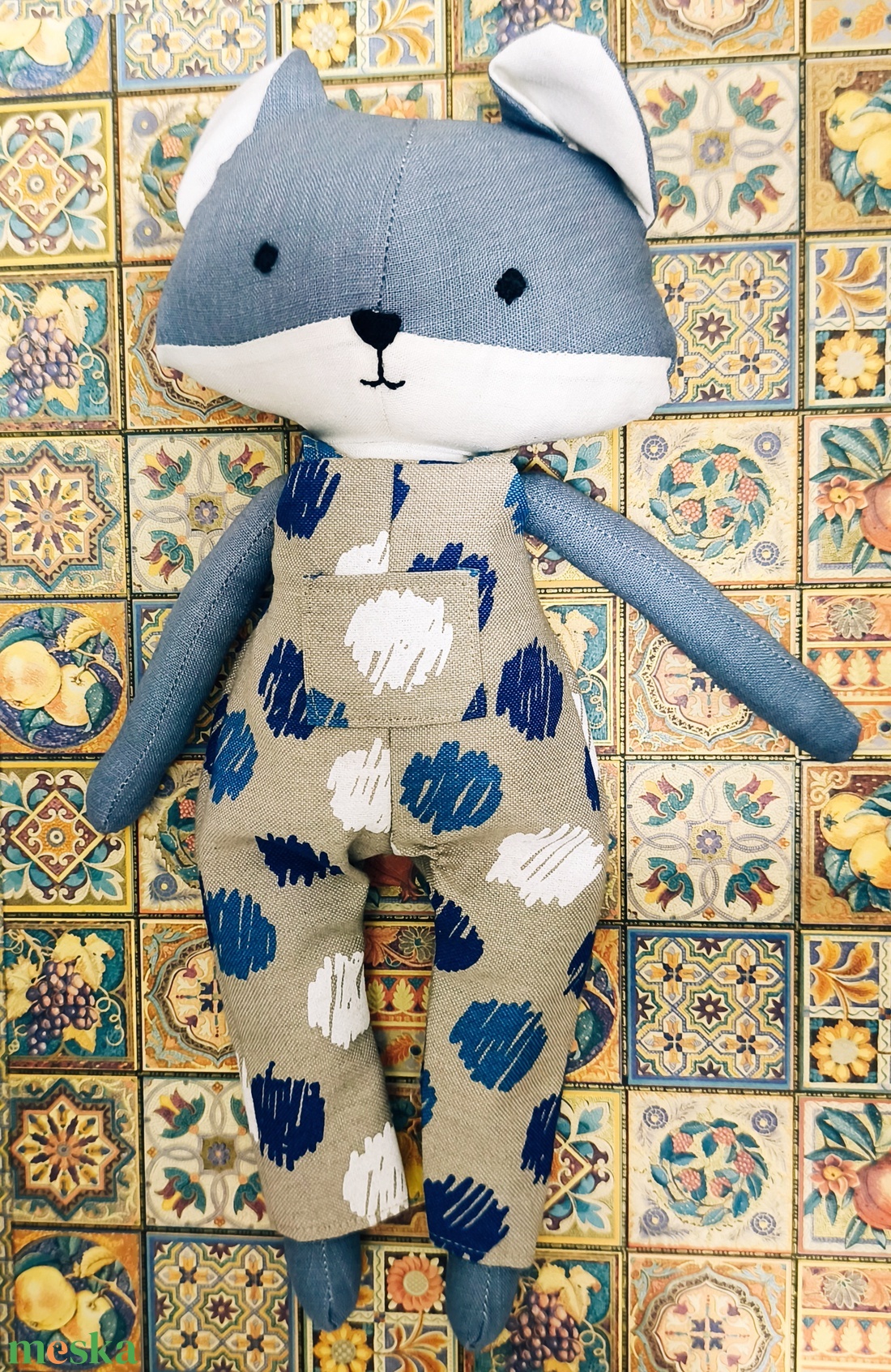 Lupo textil farkas - játék & sport - plüssállat & játékfigura - más figura - Meska.hu