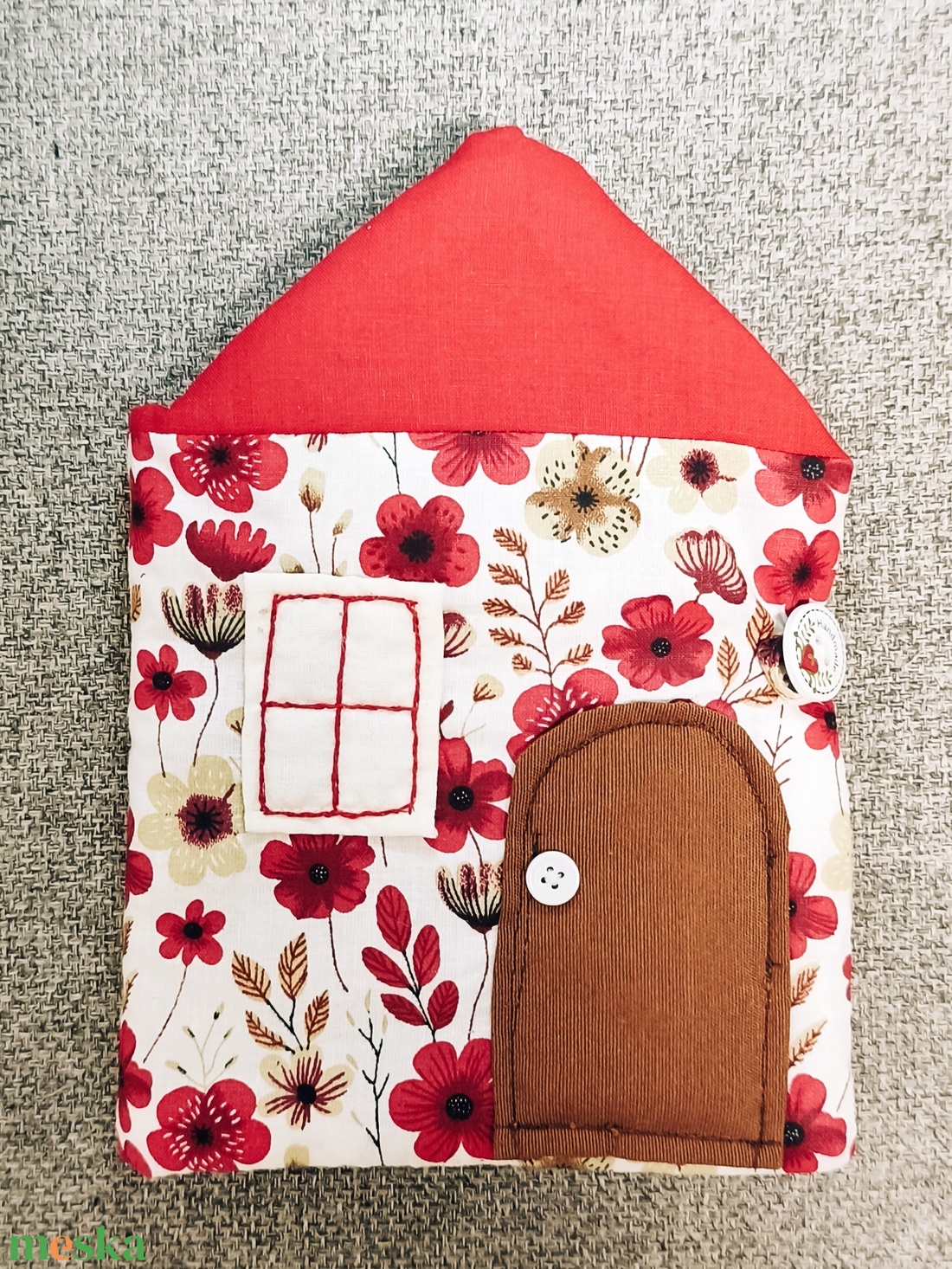 Textil babaház öltöztethető babával - játék & sport - baba & babaház - baba - Meska.hu