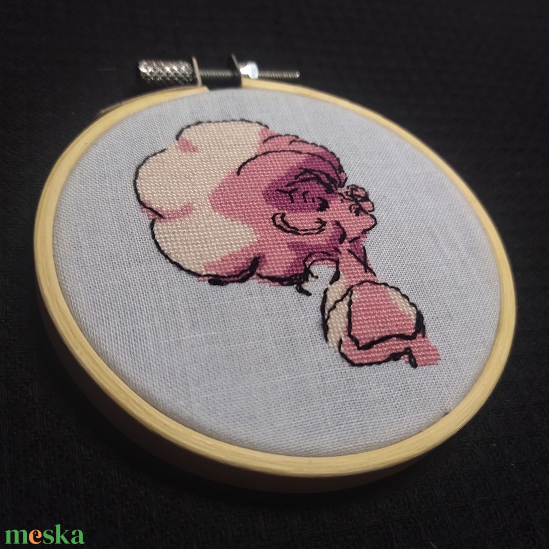Pink Diamond - Modern keresztszemes hímzett kép - otthon & életmód - dekoráció - fali és függő dekoráció - falra akasztható dekor - Meska.hu Pink Diamond - Modern keresztszemes hímzett kép - otthon & életmód - dekoráció - fali és függő dekoráció - falra akasztható dekor - Meska.hu