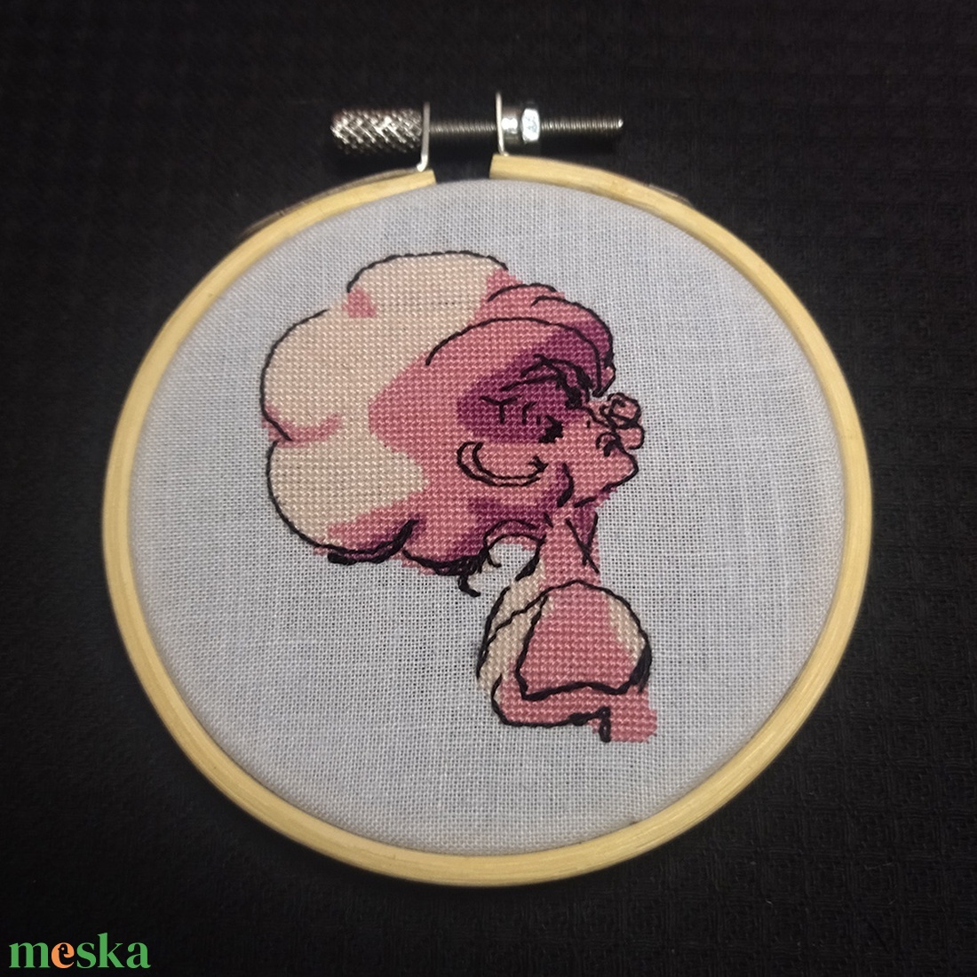 Pink Diamond - Modern keresztszemes hímzett kép - otthon & életmód - dekoráció - fali és függő dekoráció - falra akasztható dekor - Meska.hu Pink Diamond - Modern keresztszemes hímzett kép - otthon & életmód - dekoráció - fali és függő dekoráció - falra akasztható dekor - Meska.hu