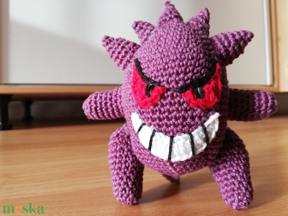 Gengar lila horgolt pokémon - játék & sport - plüssállat & játékfigura - más figura - Meska.hu