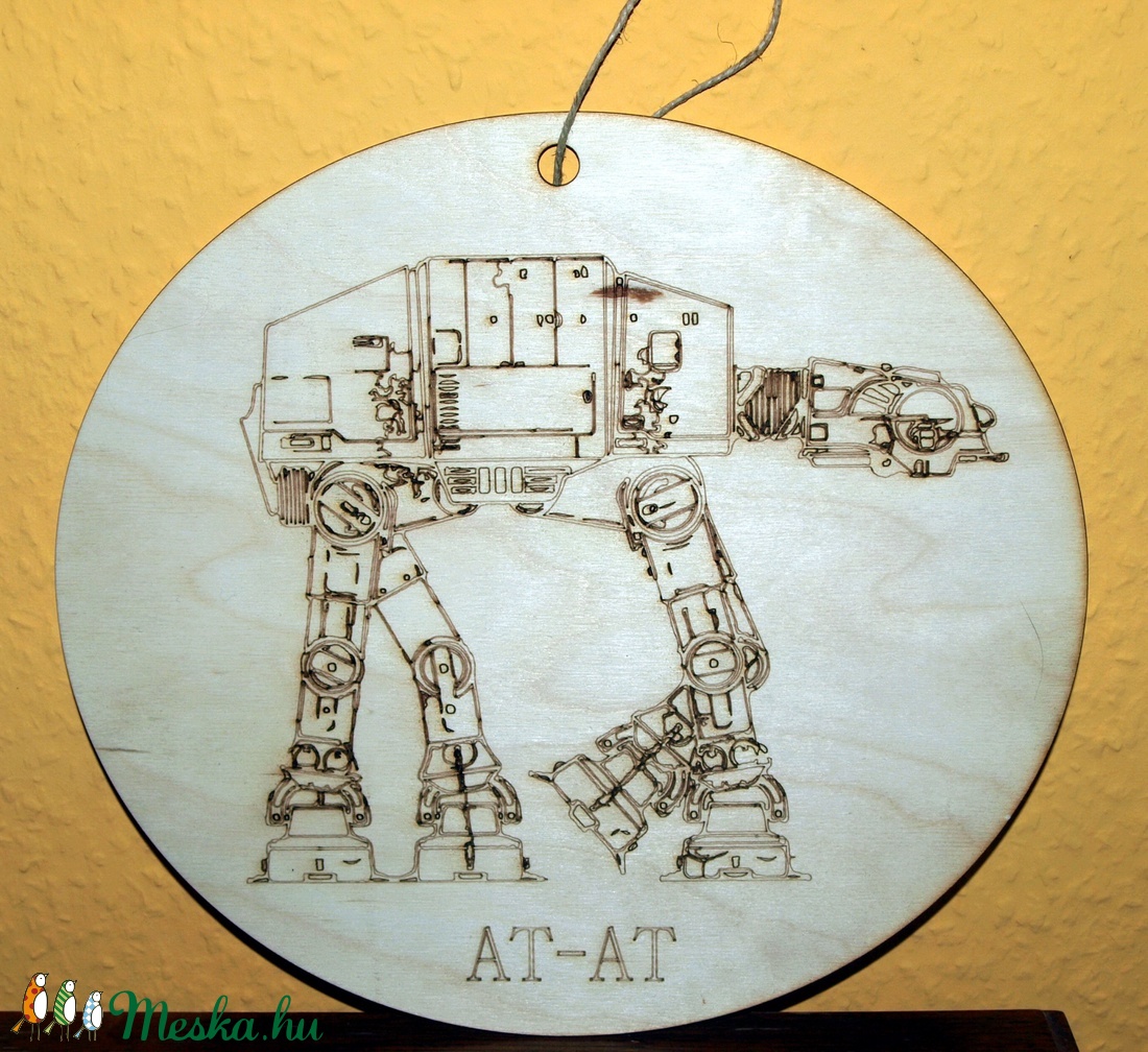 STAR WARS AT-AT lépegető gravírozott fa falikép -  - Meska.hu