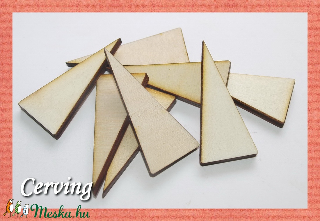 Fa háromszög - 5x5x2 cm - 10 db - 30 Ft/db - kellékek & szerszámok - hobby fa alapanyag - Meska.hu