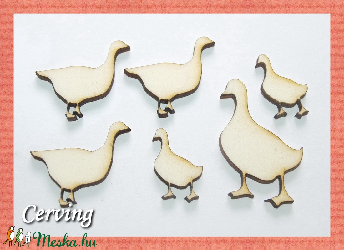 Fa kacsa - 15 db - két méretben 20 Ft/db - kellékek & szerszámok - hobby fa alapanyag - Meska.hu
