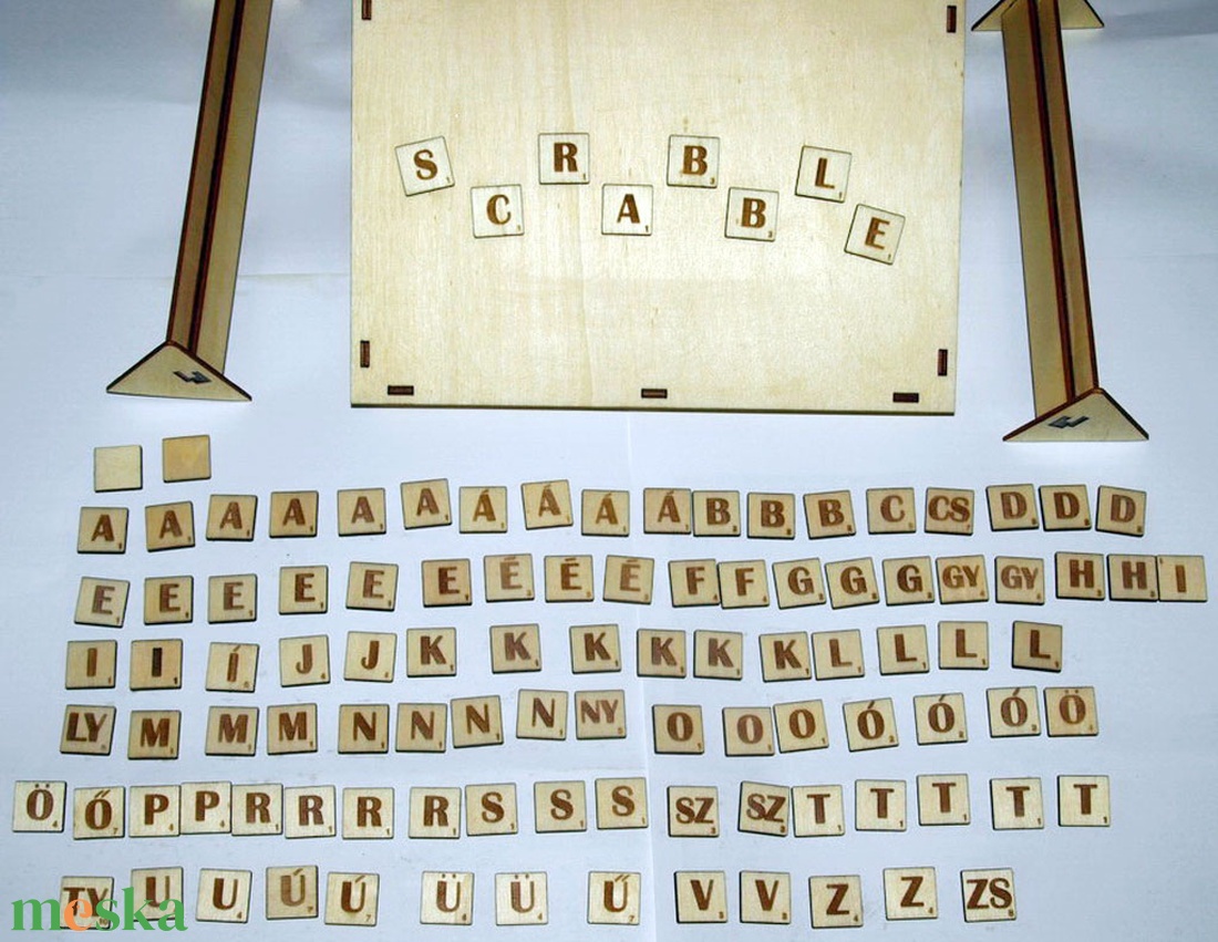 Fa SCRABBLE szókirakó játék - játék & sport - táblajáték és kártyajáték - társasjátékok - Meska.hu