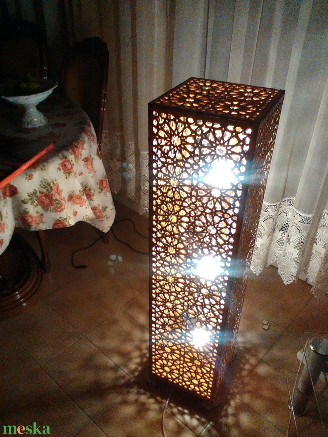 Marokkói mintás állólámpa, hangulatvilágítás - otthon & lakás - lámpa - állólámpa - Meska.hu
