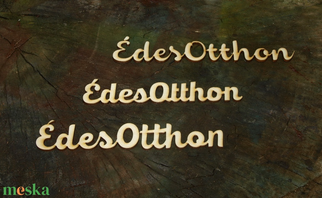 'Édes Otthon' fa felirat, ajtódísz, dekoráció  - otthon & lakás - dekoráció - ajtó- és ablak dekoráció - ajtódísz & kopogtató - Meska.hu