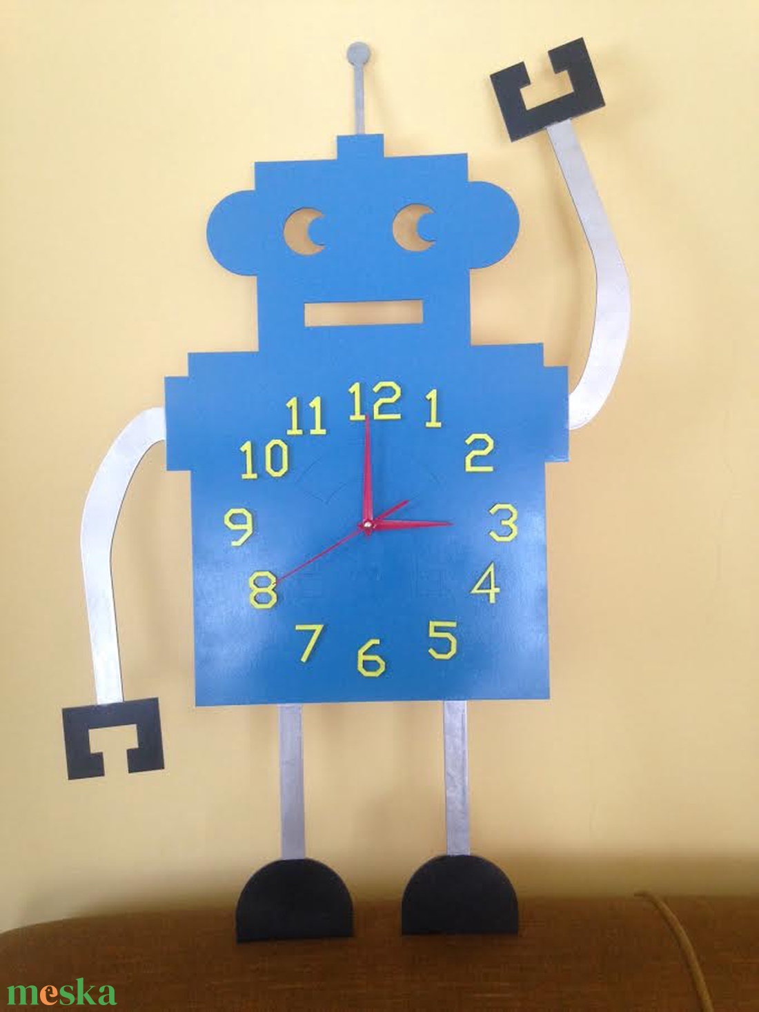 Robot-óra gyerekszobába, falra - otthon & életmód - dekoráció - fali és függő dekoráció - falióra & óra - Meska.hu Robot-óra gyerekszobába, falra - otthon & életmód - dekoráció - fali és függő dekoráció - falióra & óra - Meska.hu